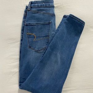 Blue American Eagle Curvy Highest Rise Jegging